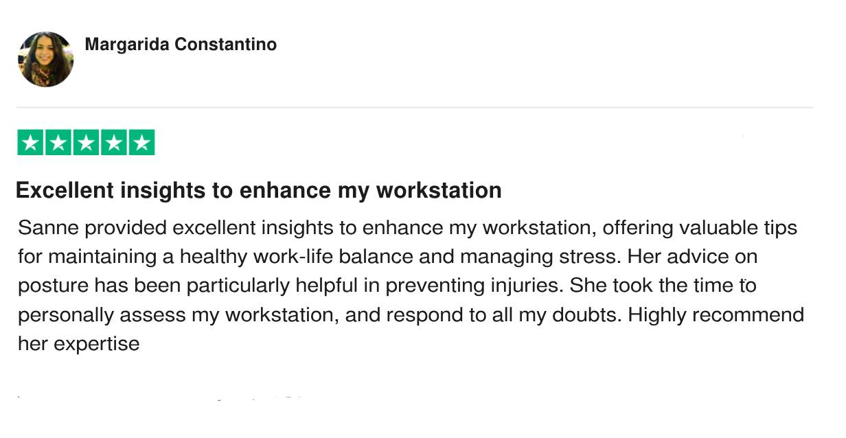 Trustpilot DeskGuru review EN - Margarida Constantino