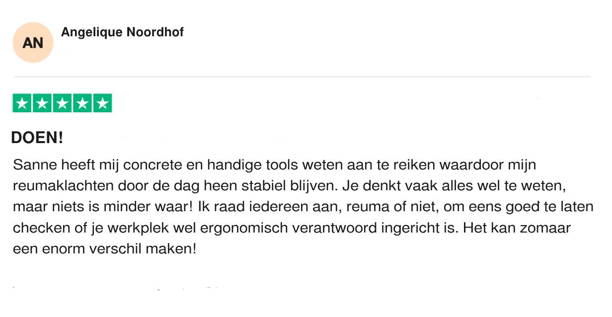 Trustpilot DeskGuru review NL - Angelique Noordhof