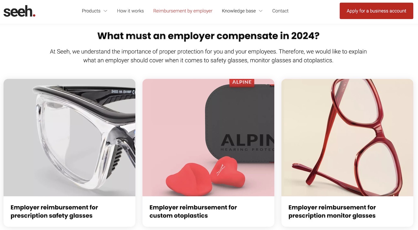 Seeh computer glasses reimbursement